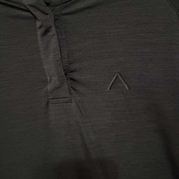 Actively Black Henley Shirt Mens Sz 2X Black Greatness in DNA Embroidered‎ Logo - Picture 3 of 10